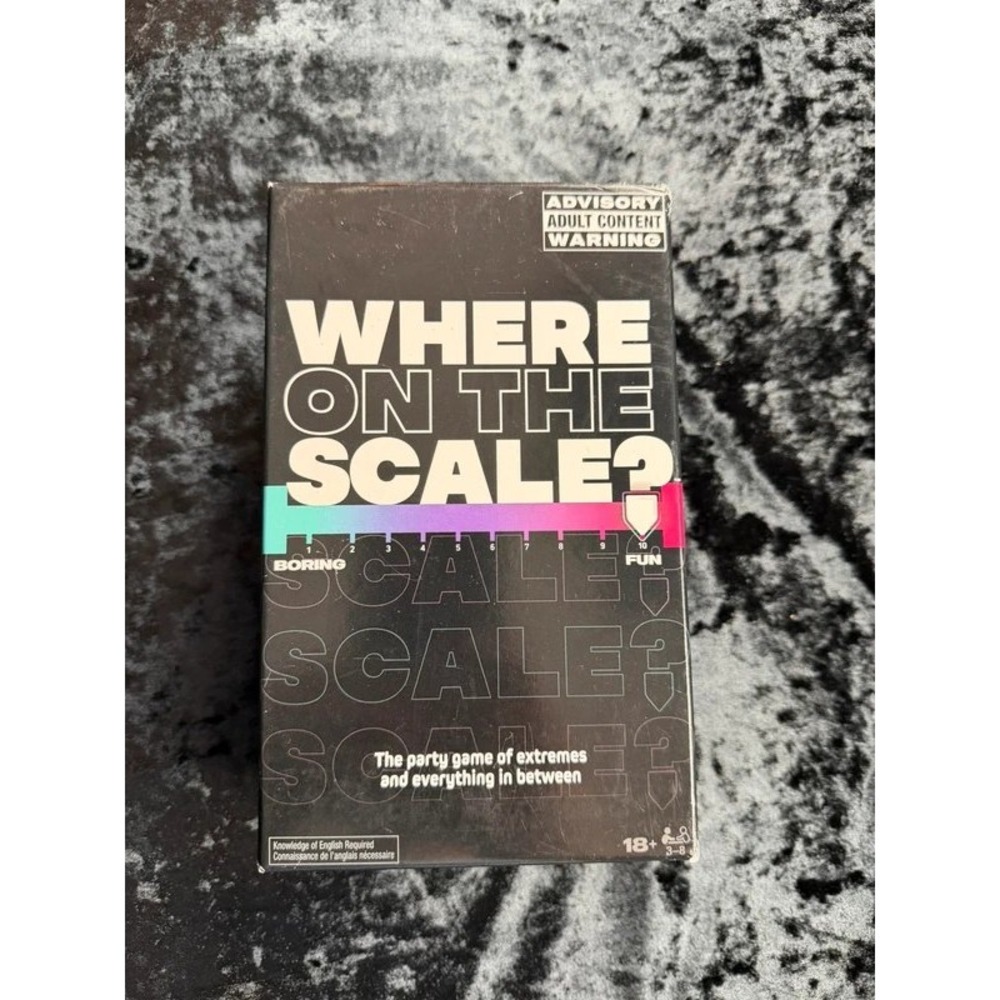 Where on the Scale? Adult Party Game Spin Master 18+ 3-8 Players 2023
